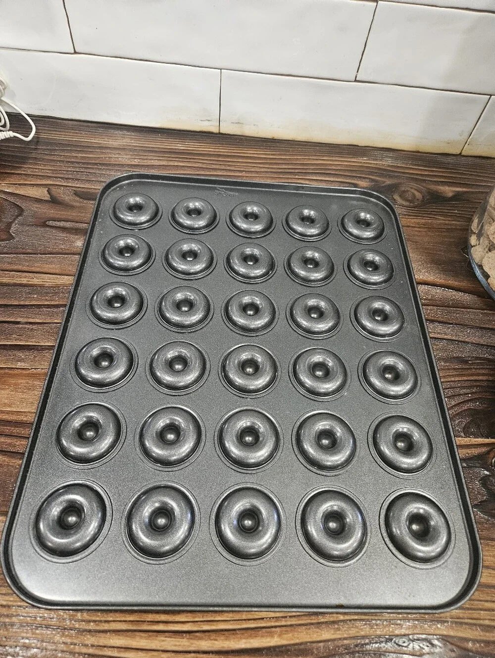 Mrs. Fields Mini Donut Mold Pan NonStick 30-Cavity Bakeware